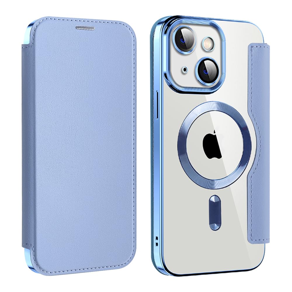 【美品・付属品完備】iPhone 15 128GB ブルー ケース4種付 Amazon.co.jp: MuZiF iPhone 15 用 ケース 手帳型 Magsafe対応 クリア